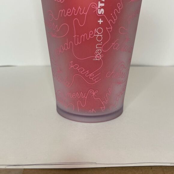 Starbucks 2018 Holiday Collection ban.do Season Coffee Cold Cup Tumbler 16oz - Picture 6 of 9